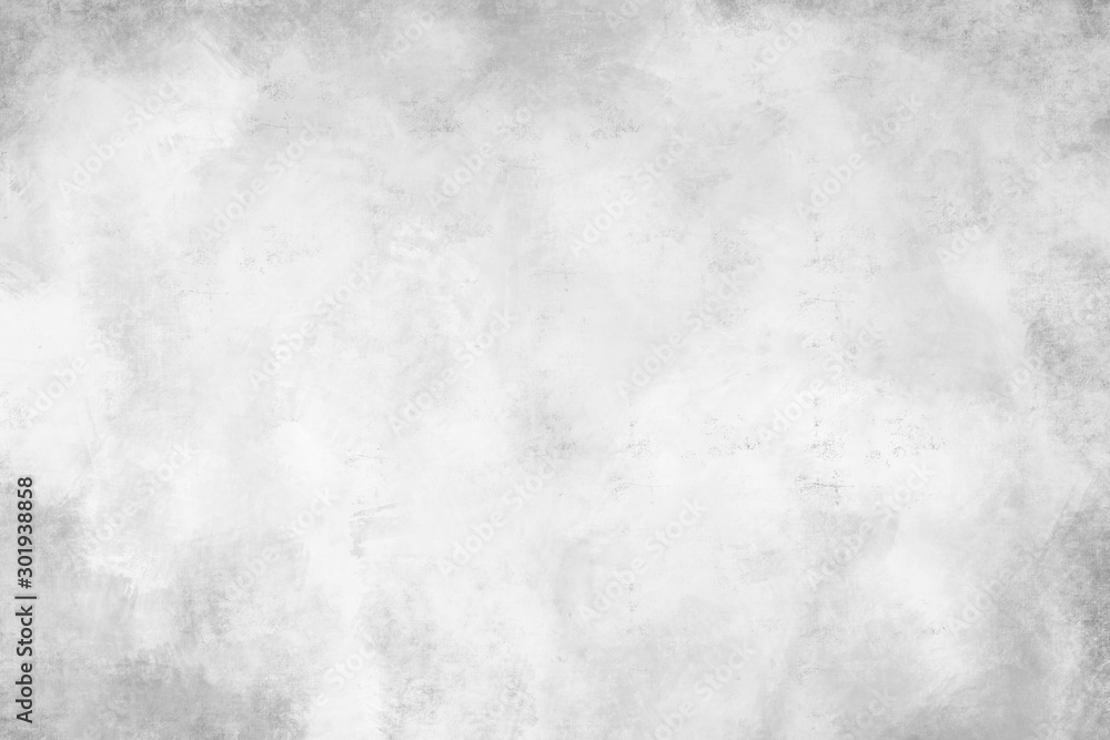 Naklejka premium Concrete wall white grey color for background. Old grunge textures with scratches and cracks. White painted cement wall texture.