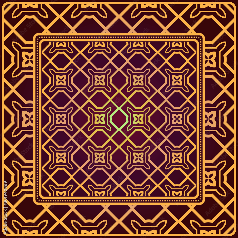 Obraz premium Creative patchwork geometric pattern. Vector illustration