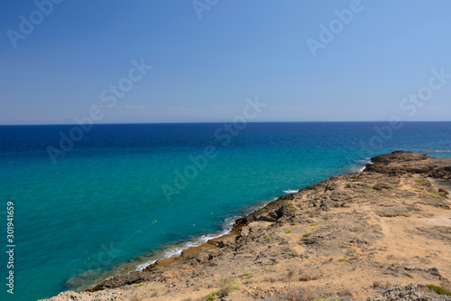 view of Ionian Sea from St. Nicholas Beach (Agios Nikolaos), Zakynthos © 3kolory