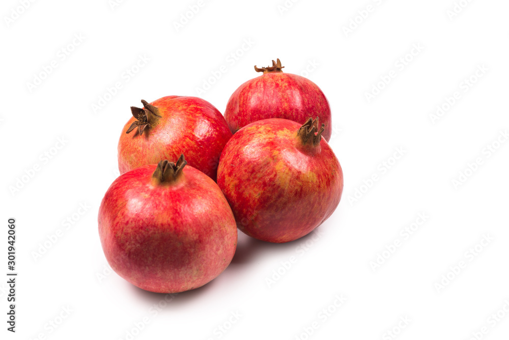 Sweet pomegranate isolated on white background. Sweet pomegranate isolated on white background.