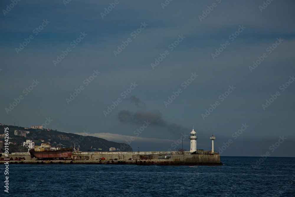 Yalta lighthouse. Crimea.