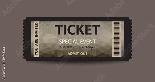 Dark stub ticket