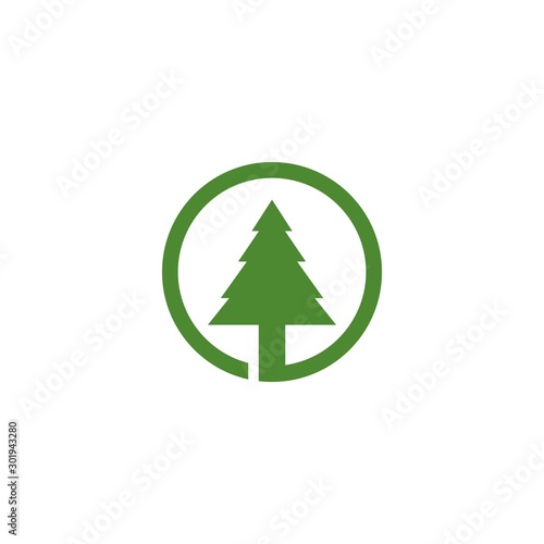 Cedar tree Logo template vector icon illustration design 