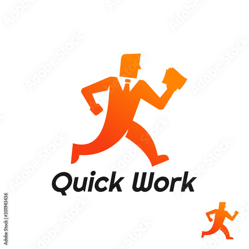 Run man office logo design
