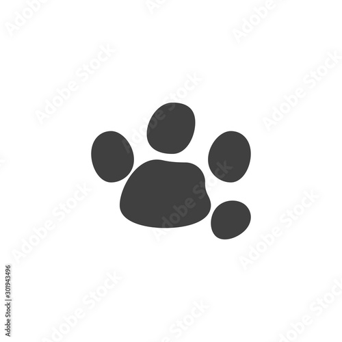 Tapir paw print vector icon. filled flat sign for mobile concept and web design. Tapir animal footprint glyph icon. Symbol, logo illustration. Vector graphics