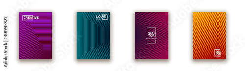 Stylish colorfull dots point banner templates, points gradient backgrounds for business cover. Curve shapes dot edge halftone texture gradient banners set.