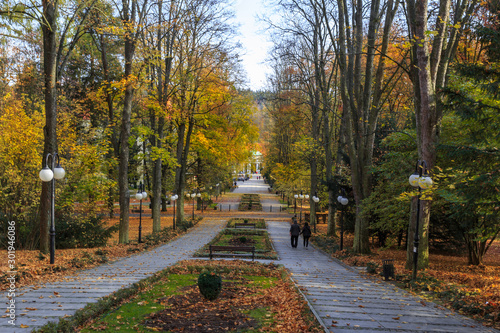 Polanica Zdroj - Autumn in polish spa park photo
