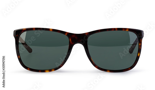 Black Sunglasses On a White