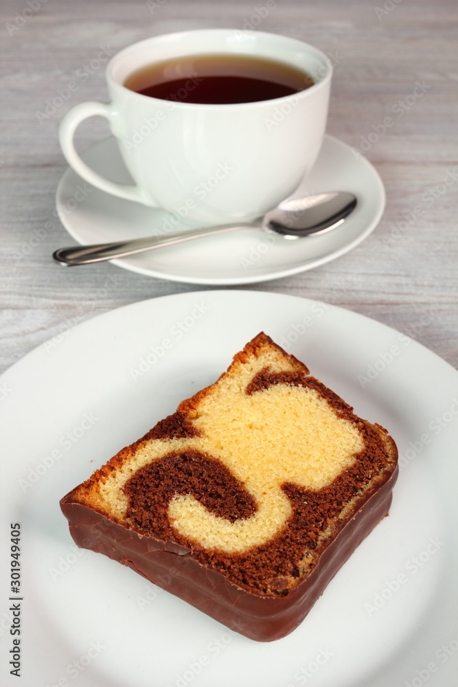 Chocolate Glazed Marble Loaf Cake Chocolate Glazed Marble Loaf Cake