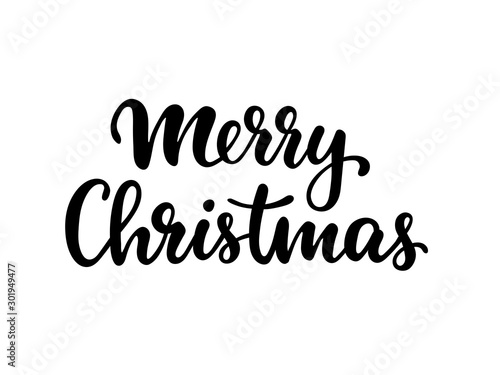 Merry Christmas. Hand drawn creative calligraphy, brush pen lettering. design holiday greeting cards and invitations of Merry Christmas and Happy New Year, banner, poster, logo, seasonal holiday.