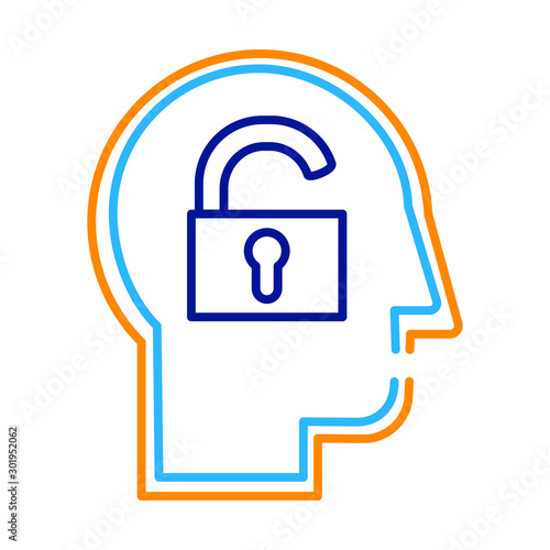 Extrovert personality type thin line vector icon