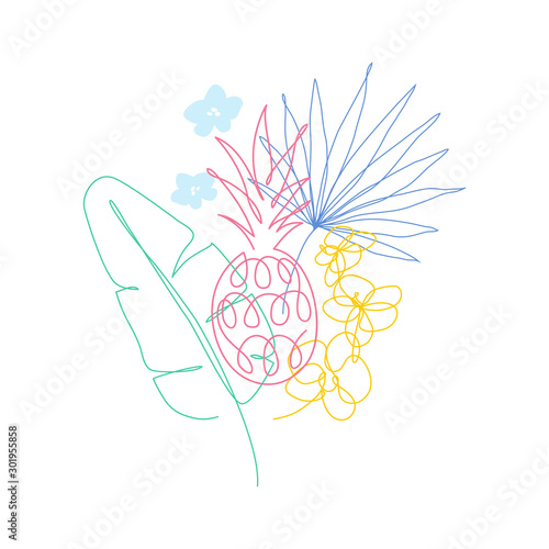 abstract triopical