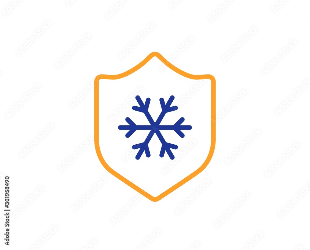 Cream care sign. Skin protection line icon. Cosmetic lotion symbol. Colorful outline concept. Blue and orange thin line clean skin icon. Vector Cream care sign. Skin protection line icon. Cosmetic lotion symbol. Colorful outline concept. Blue and orange thin line clean skin icon. Vector