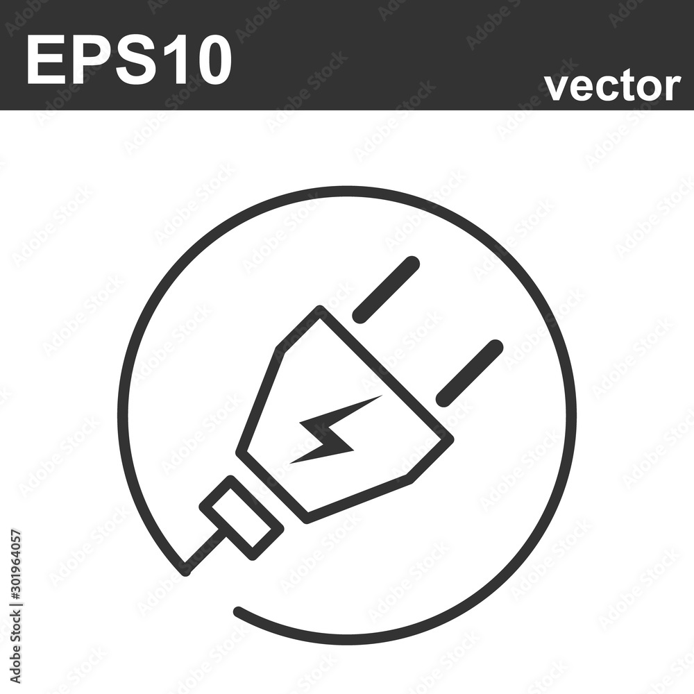 Plug vector icon illustration sign Plug vector icon illustration sign