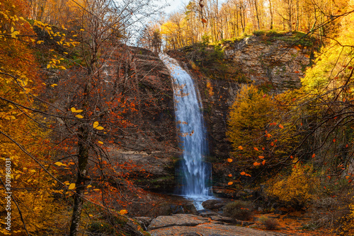 Fototapeta Naklejka Na Ścianę i Meble -  waterfall in autumn forest
