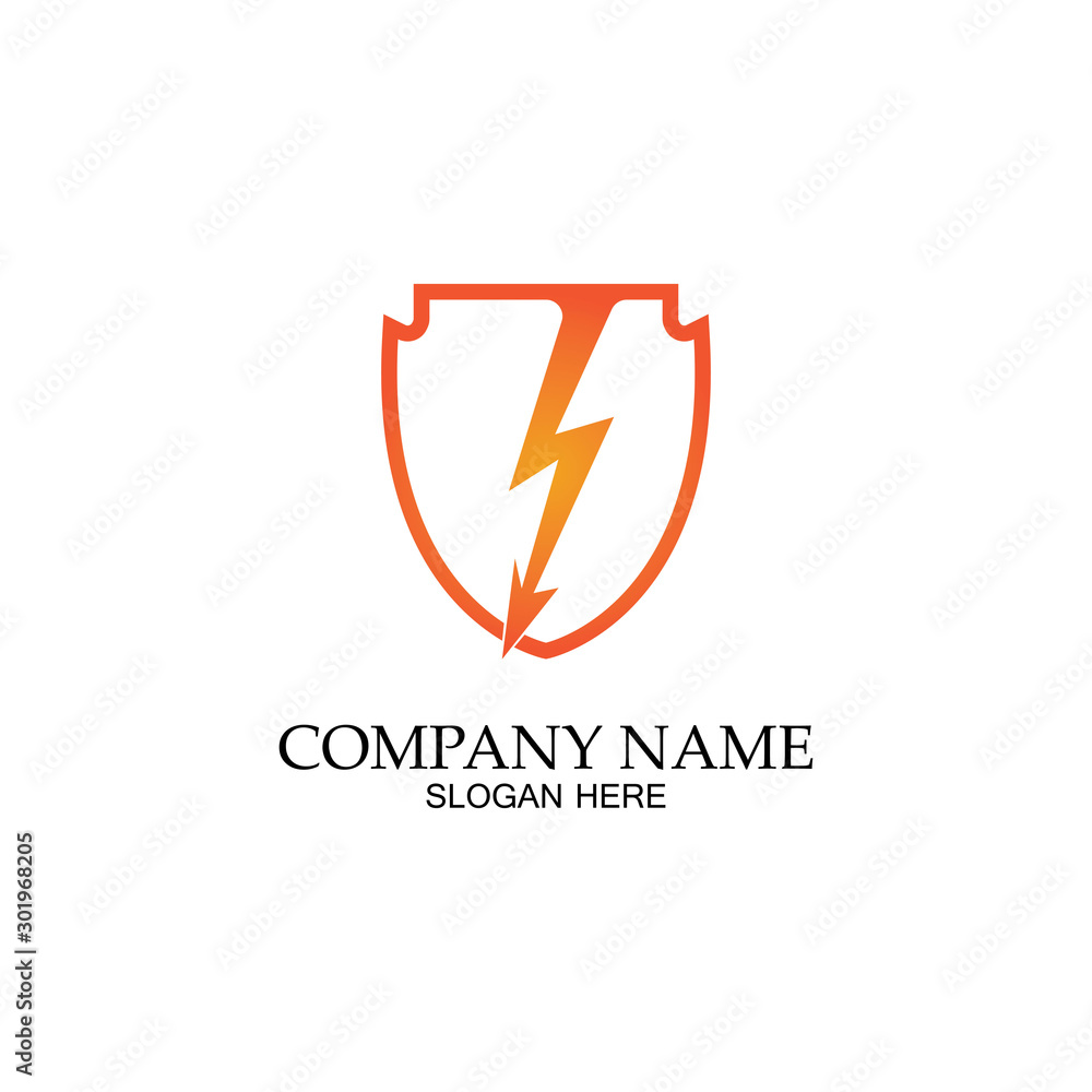 thunder shield vector logo template.this graphic suitable for electric business-vector thunder shield vector logo template.this graphic suitable for electric business-vector