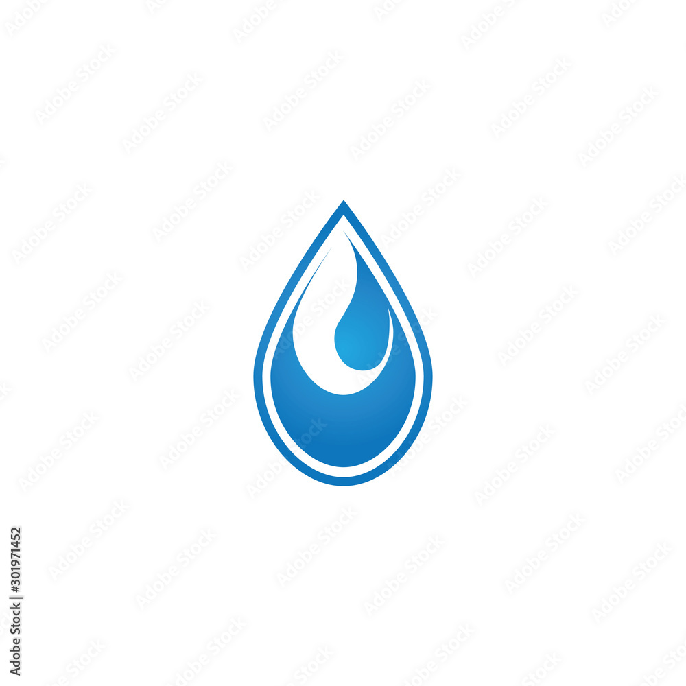 Water drop logo template illustration - Vector Water drop logo template illustration - Vector