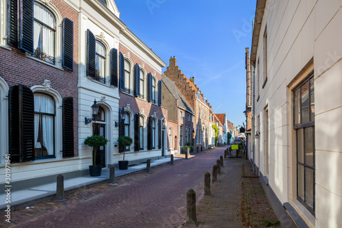 Old historical street in Vianen in the Netherlands © Peter de Kievith