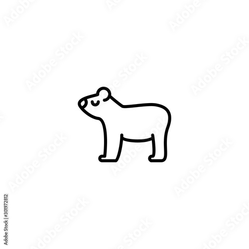 cute bear icon vector illustration