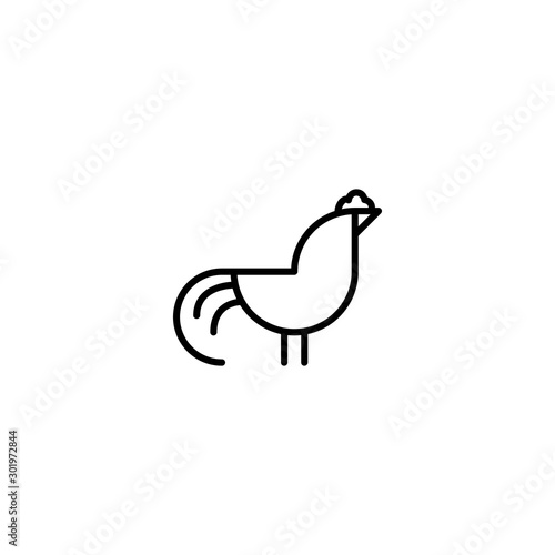 chicken  hen icon vector illustration