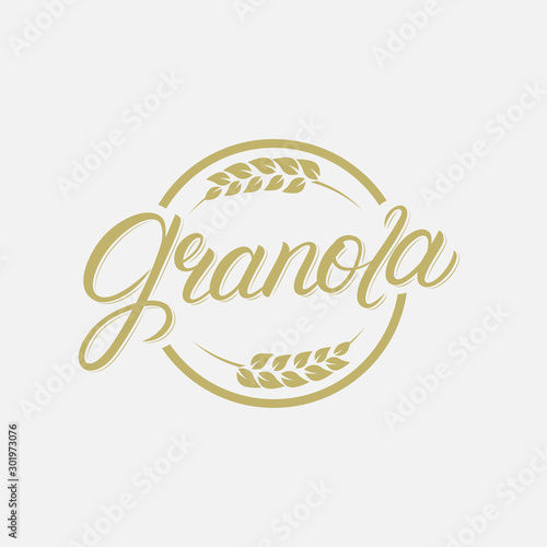 Granola hand written lettering logo