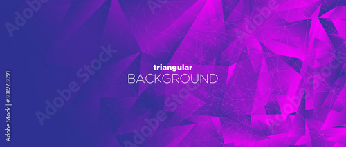 Purple Landing Page. Graphic Polygon Wallpaper. 