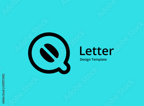 Letter Q cofee logo icon design template elements