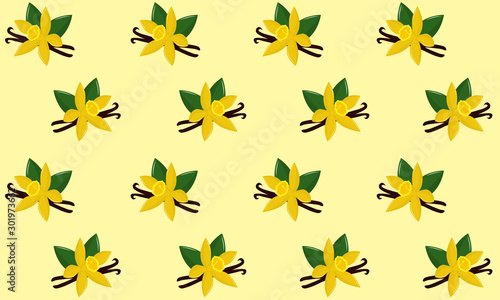vanilla flower with chopsticks for background