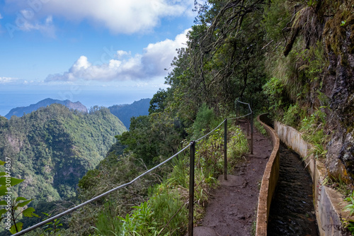 Levada Do Furado, and view PR10, from Ribeiro Frio Madeira, Portugal, Europe photo