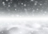 Falling snow isolated on background. Vector illustration 