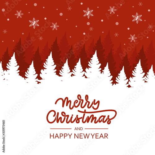 Creative christmas letter and envelope template. Merry Christmas and happy new year.