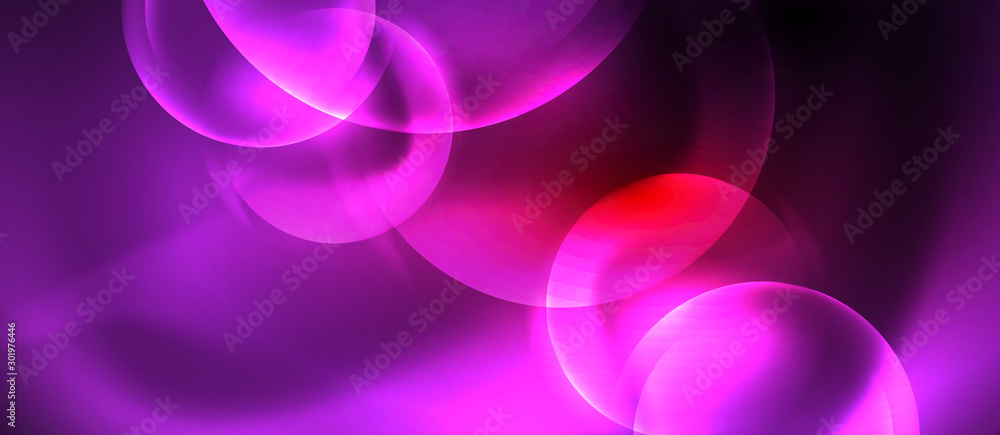 Shiny neon circles abstract background Shiny neon circles abstract background
