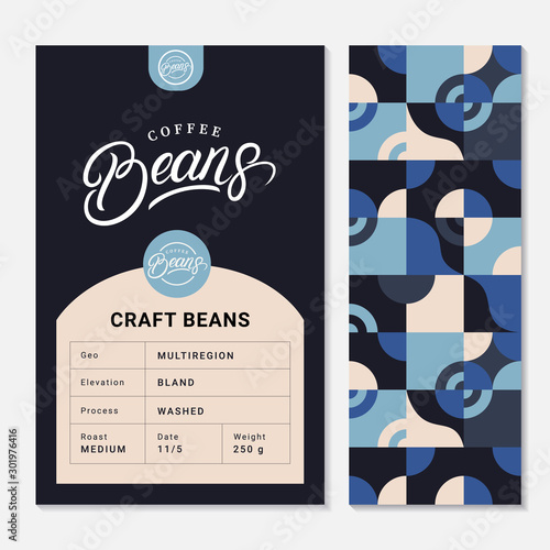 Coffee roasted beans packaging design