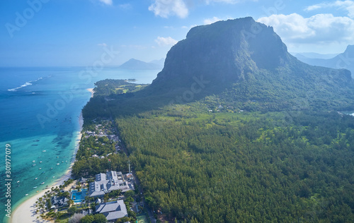 Mauritius island drone photo