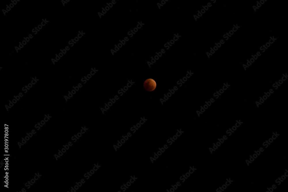 Blood moon in the night sky Blood moon in the night sky