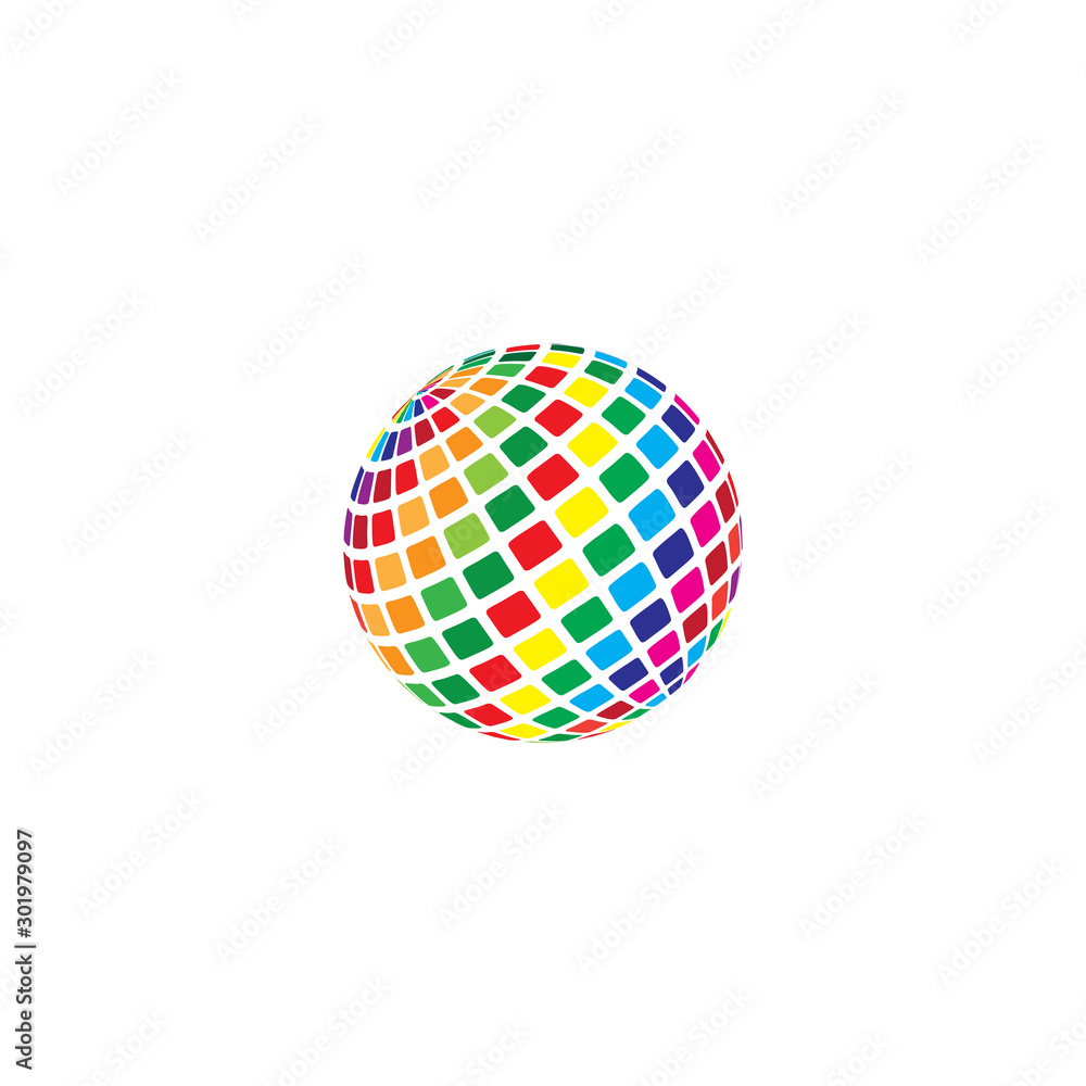 halftone logo vector icon design template halftone logo vector icon design template