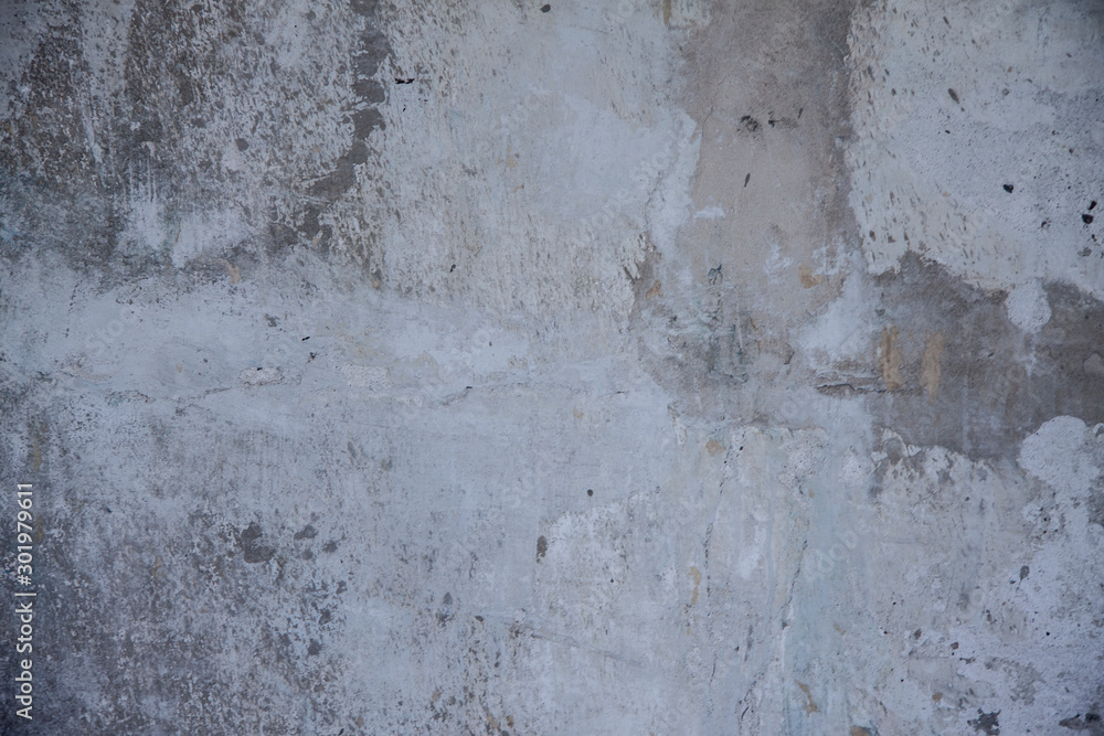Horizontal plaster grunge wall background. Overlay grainy texture for your design. Brown grunge stucco with scuffs