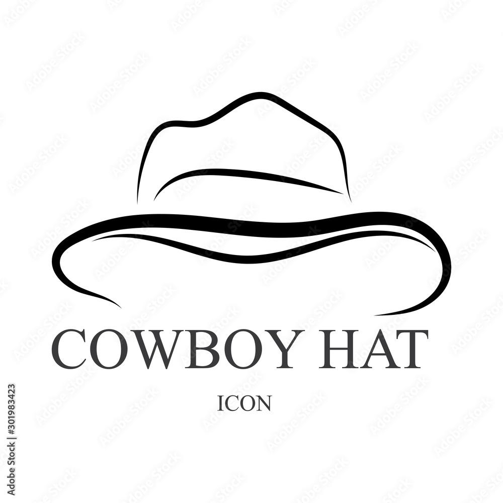 cowboy hat logo icon vector design template cowboy hat logo icon vector design template