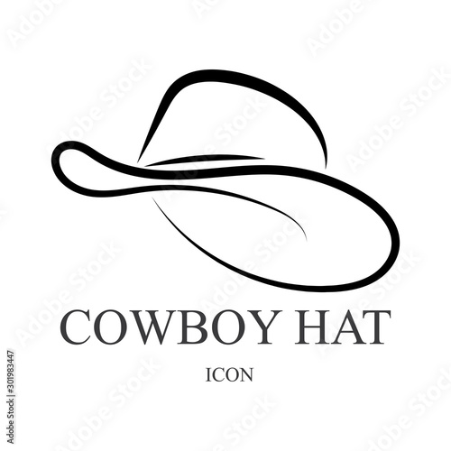 Foto cowboy hat logo icon vector design template