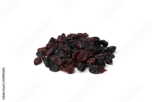 Raisin isolated on white background.