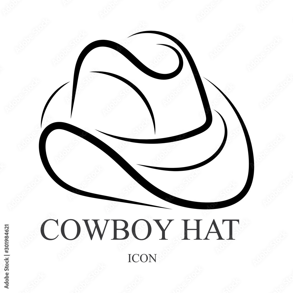 cowboy hat logo icon vector design template cowboy hat logo icon vector design template