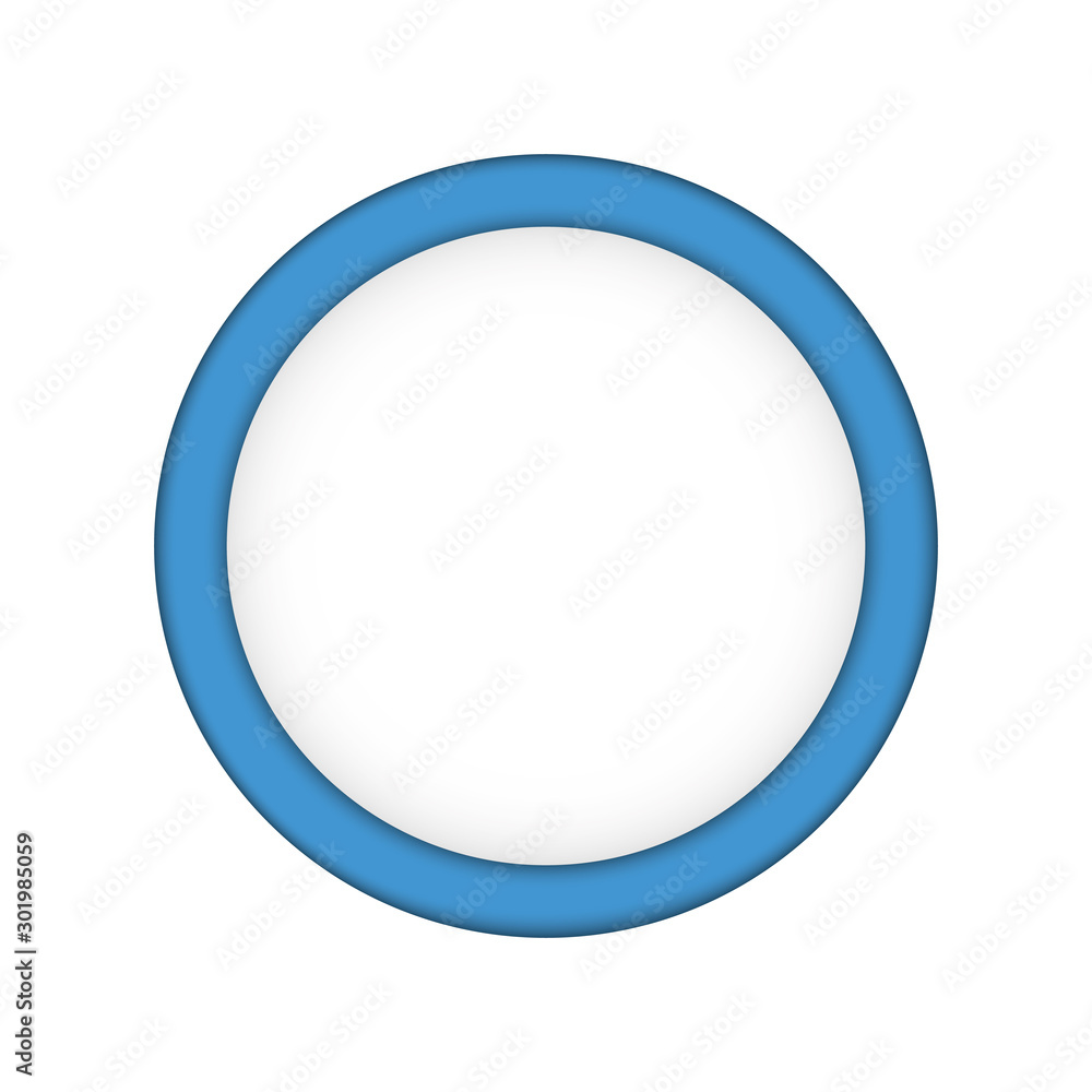 blue button - circle frame isolated on white background blue button - circle frame isolated on white background