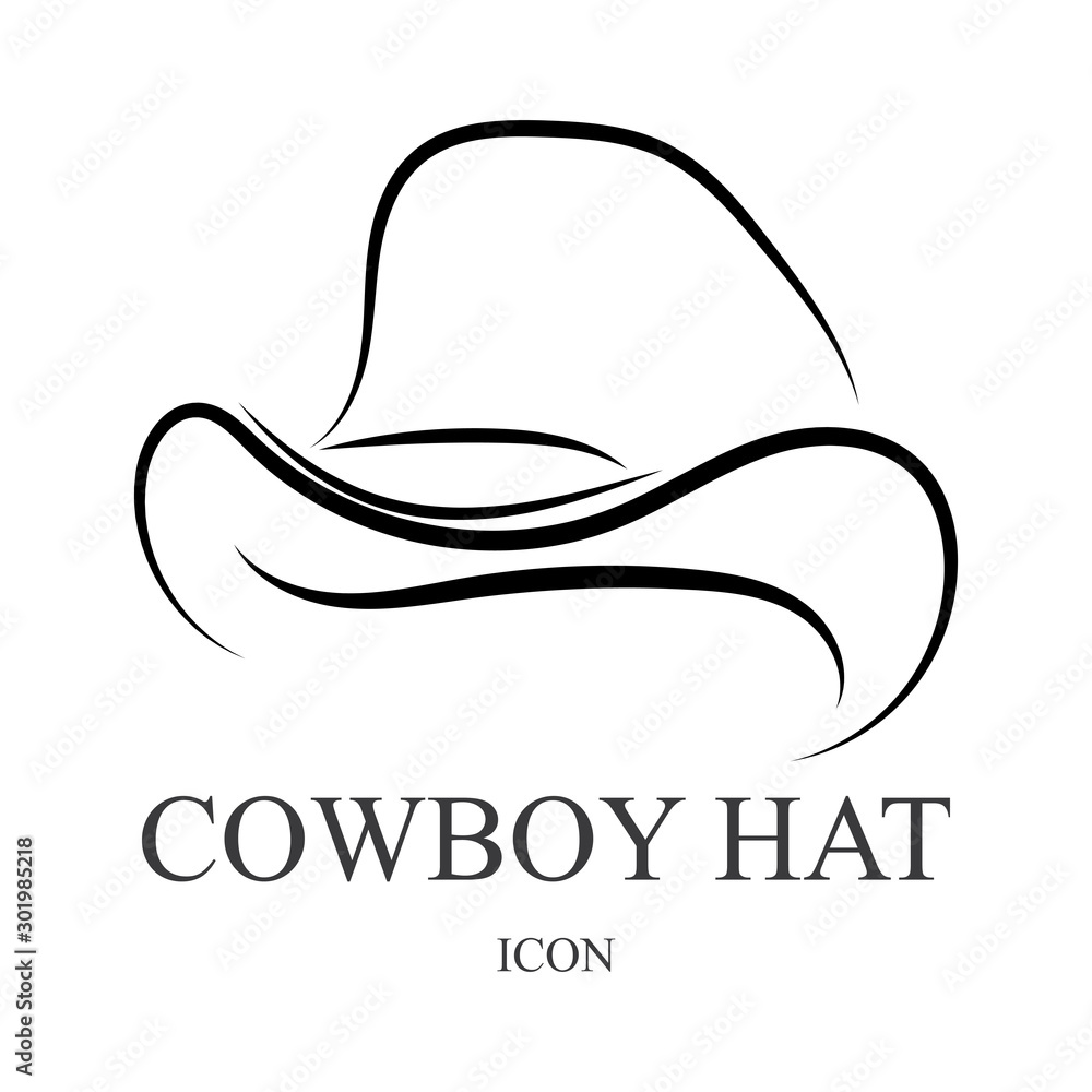 cowboy hat logo icon vector design template cowboy hat logo icon vector design template