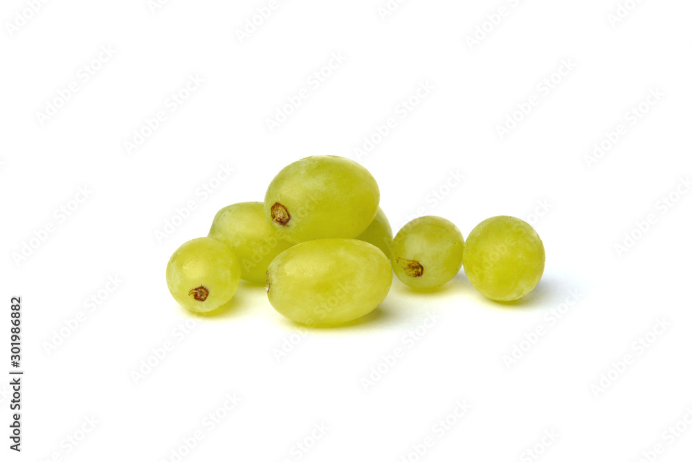 Green grape isolated on white background. Green grape isolated on white background.
