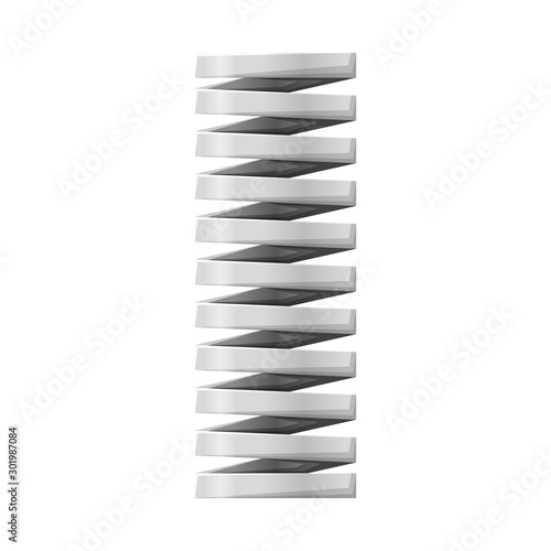 Vector design of coil and detail symbol. Graphic of coil and metal stock symbol for web.