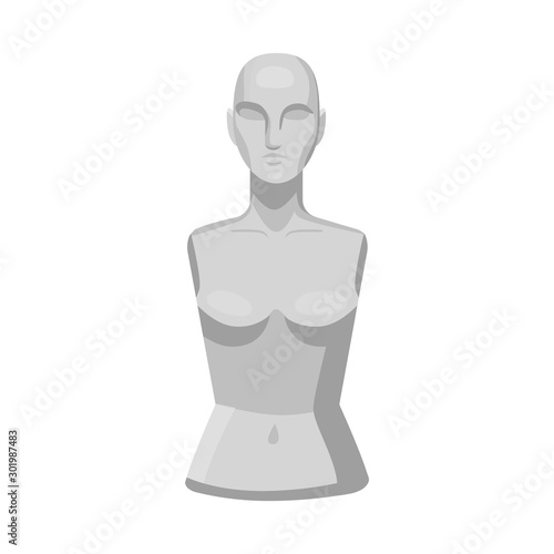 Isolated object of dummy and torso icon. Graphic of dummy and female vector icon for stock.