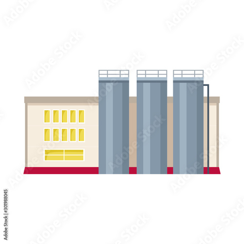 Vector illustration of factory and distillery symbol. Collection of factory and production stock symbol for web.