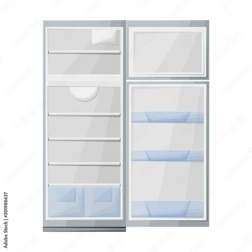 Modern fridge vector icon.Cartoon vector icon isolated on white background modern fridge. Modern fridge vector icon.Cartoon vector icon isolated on white background modern fridge.