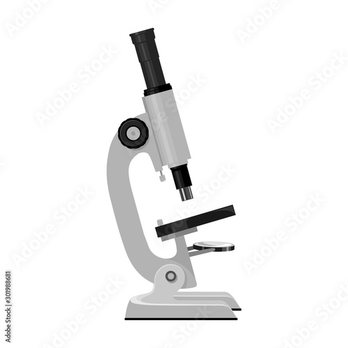 Laboratory microscope vector icon.Cartoon vector icon isolated on white background laboratory microscope.