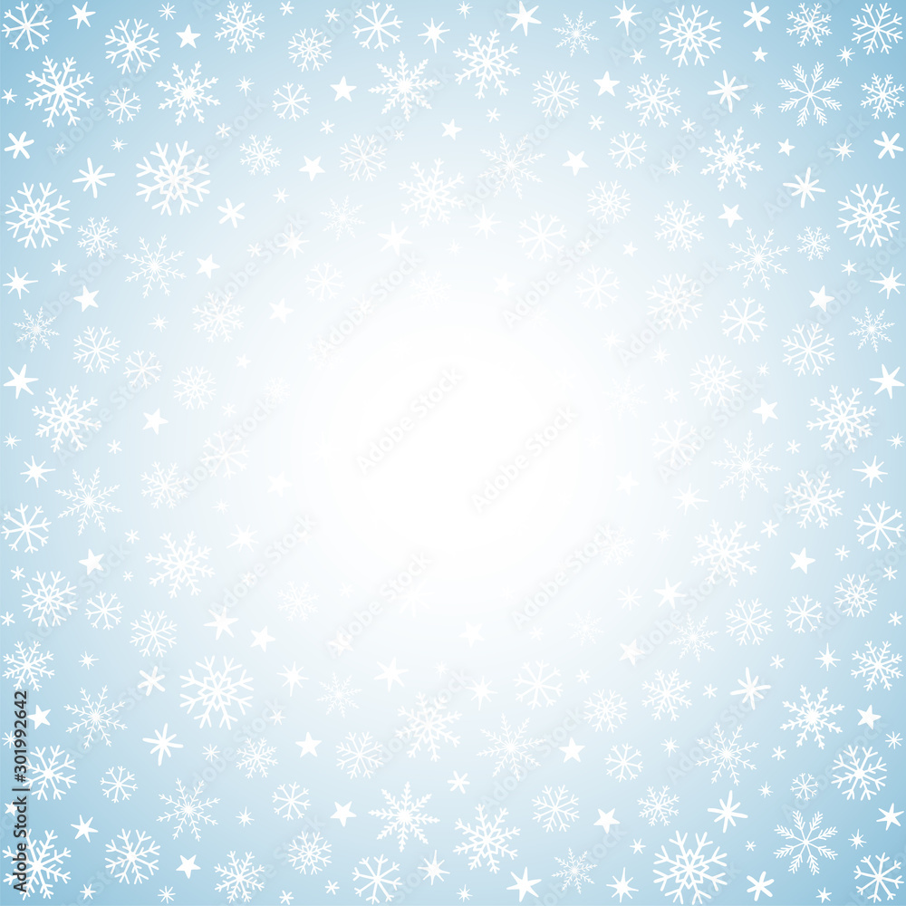 light winter background with hand drawn snow flakes light winter background with hand drawn snow flakes